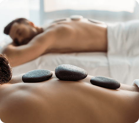 Hot stone massage at Zuri's Petite Spa