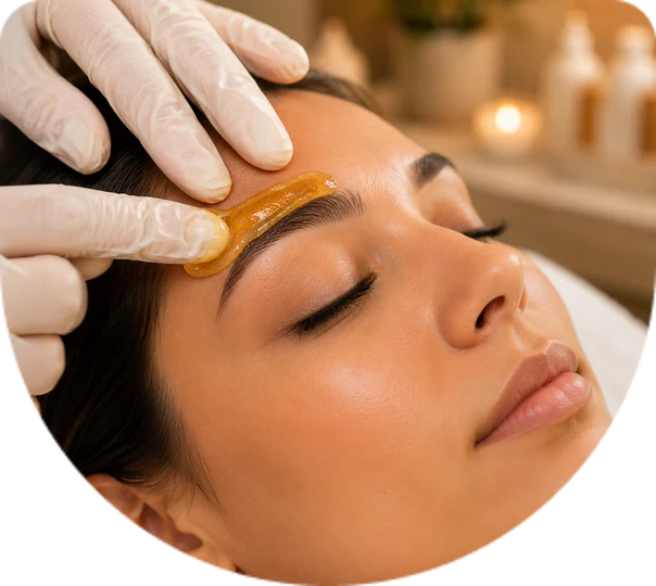 Face and brows sugaring